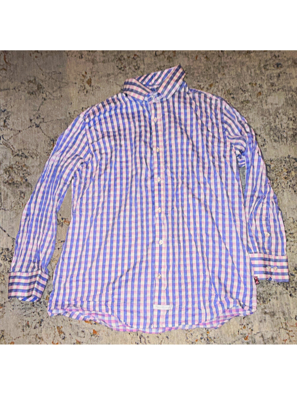 English Laundry Men's Check Woven Cotton Stretch Button-Up Shirt XL A246